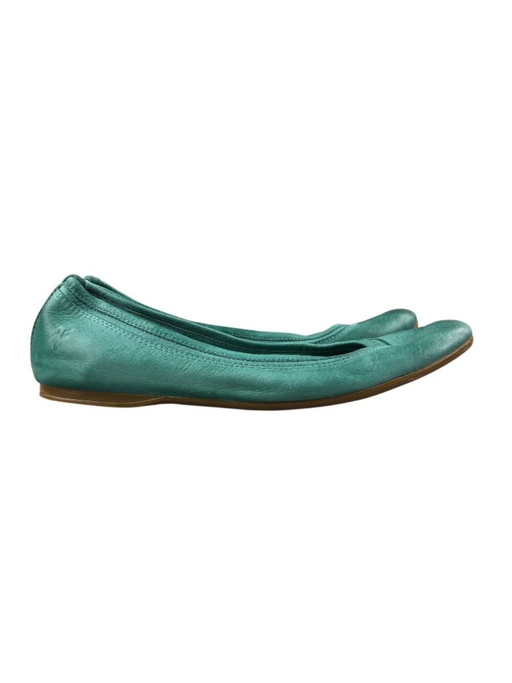 Frye Women's Size 8M Agnes Ballet Green Leather Closed Toe Flats Casual Shoes